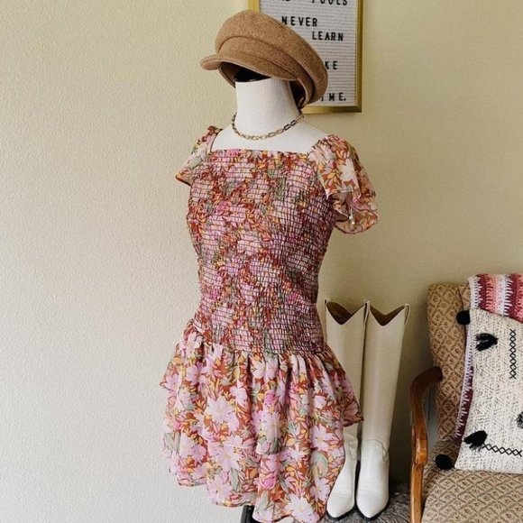 Lexi Floral Mini Dress NWT - Picture 1 of 10